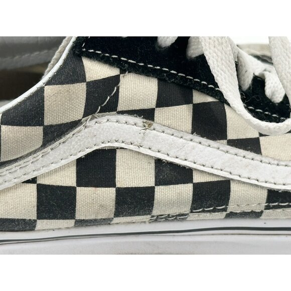 VANS off the Wall Checkerboard Lace Up Sneakers Black Suede Canvas M6.5 W8.0 - Picture 10 of 12